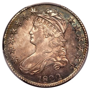 1822 50C O-106a Capped Bust Half Dollar PCGS AU53 - Bild 1 von 3