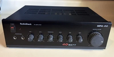Radio Shack MPA-50- 40 Watt PA Performance System Amplifier Cat 32-2002 - Image 1 of 4