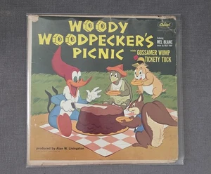 1960 Mel Blanc as Woody Woodpecker's Picnic J-3263 Vintage Vinyl Record Album - Bild 1 von 9