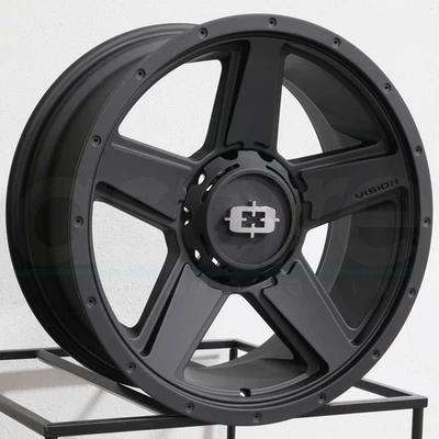 4 llantas nuevas 16" Vision HD 390 Empire 16x6 8x6,5/8x165,1 0 llantas negras satinadas 124. Foto 1 de 4
