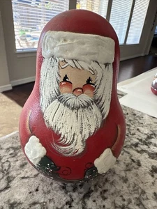 Handbemalte Rolle Poly Weihnachtsmann macht Glockengeräusche  - Bild 1 von 11
