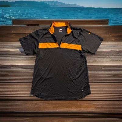 Nike Men’s Size M Cycling Jersey. 1/4 Zip. Dark Grey/Orange. Great Condition. - Image 1 of 4