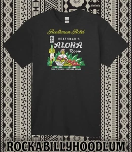 Camiseta Retro Tiki Art Bar Restaurante Heathman Hotel Aloha Room Portland O - Imagen 1 de 2