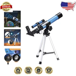Educational Kids Telescope with 2 Eyepieces & Sturdy Tripod for Stargazing Fun - Picture 1 of 11