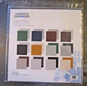 Creative Memories 12x12 SHOWTIME Tone-on-Tone Paper Pack-12 sheets NEW 2022 - Picture 1 of 2