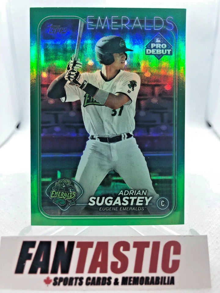 PD-45 Adrian Sugastey Eugene Emeralds GREEN Foil /99 2024 Topps Pro Debut - Image 1 of 2