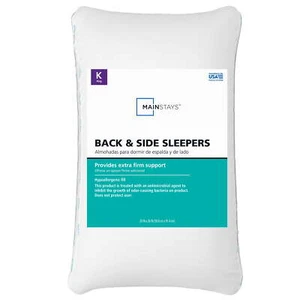 Mainstays Extra Firm Back and Side Sleeper Pillow, King - Picture 1 of 6
