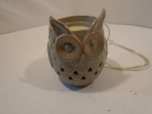 Yankee Candle Wax Melt Owl grau braun mit Timer LED Licht unbenutzt - Bild 1 von 7