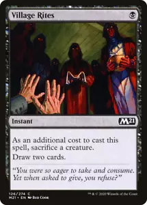 VILLAGE RITES x4 mtg quasi nuovo-m m21 Magic Core Set 2021 comune - Foto 1 di 1