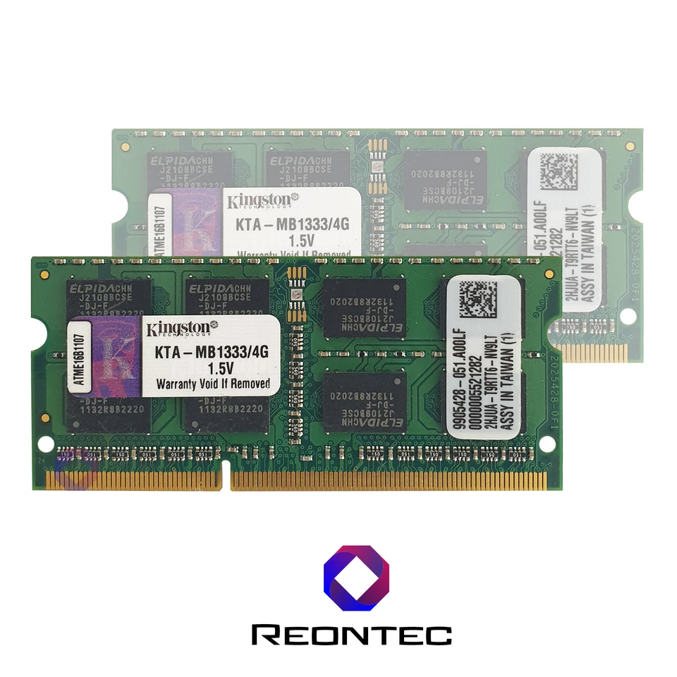4GB Laptop Ram Kingston PC3-10600S DDR3 KTA-MB1333/4G - Immagine 1 di 1