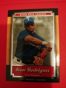 2001 Upper Deck Legends Ivan Rodriguez #21 Texas Rangers HOF - Picture 1 of 2