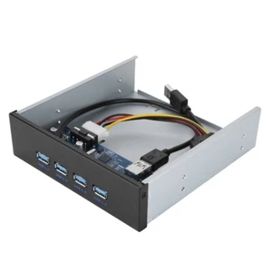 5.25&quot; 4Port USB 3.0 PCI Express PCI-E Front Panel Expansion Bay Card Ad Fit - Picture 1 of 7