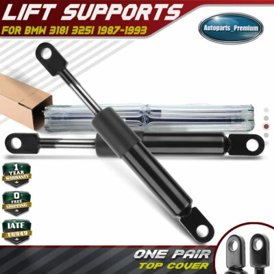 2Pcs Deck Lid Lift Supports Shocks Struts for BMW E30 E36 318i 325i Convertible - Image 1 of 4