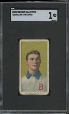 1909 T206 FRANK BOWERMAN NNO POOR PIEDMONT 150 SGC 1 BASEBALL BOSTON RUSTLERS