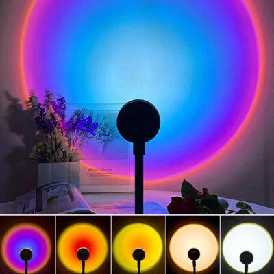 Sunset Projection Lamp Rainbow LED Night Light Photography Light Wall Home Decor - Image 1 of 4