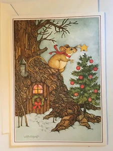 MOUSE HOUSE CHRISTMAS CARD BY CURRENT Christmas Tree STAR - Picture 1 of 2