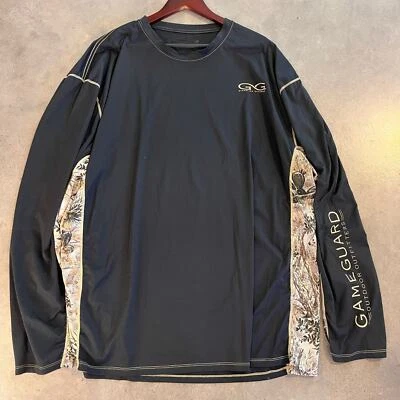 Game Guard Outdoor Performance tee Black real tree fast dry long sleeve shirt 3X - Image 1 of 4