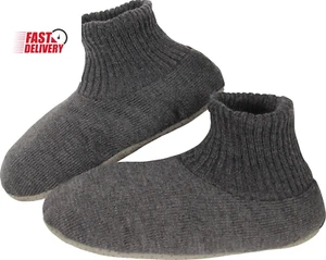 Men Fuzzy Slipper Socks with Grippers Non Slip Indoor House Socks Christmas Gift - Picture 1 of 12
