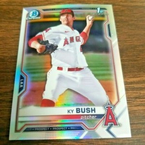 KY BUSH 2021 BOWMAN DRAFT CHROME CARD BDC-149 ANGELS (FIRST ROOKIE REFRACTOR) 