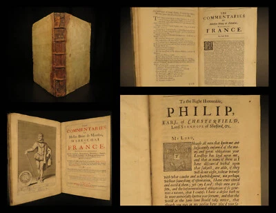 1674 1ed ENGLISH Montluc Military War Commentaries France Solider Bible Firearms - Image 1 of 4