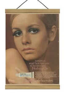 Twiggy "Angel Face" Original Promo Ad, Mounted w/Magnetic Frame! - Picture 1 of 3