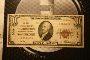1929 10$ National Bank of Riggs District of Columbia ch# 5046 - Picture 1 of 6
