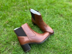 Clarks Mascarpone2 Lo Dark Brown Leather Womens Ankle Boots Size UK 7/41 - Picture 1 of 3