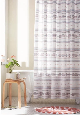 Wild Sage Fabric Shower Curtain - Chloe Clip - Image 1 of 2
