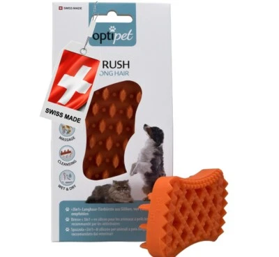 OptiPet 1x Hundebürste Katzenbürste Langhaar Massageeffekt Fellpflege Hund Katze