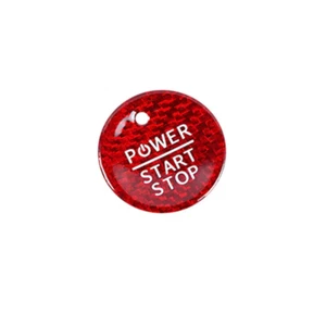 Mustang Mach-E Red Carbon Fiber Push Start Stop Button Cover, 2021-2024 - Picture 1 of 3