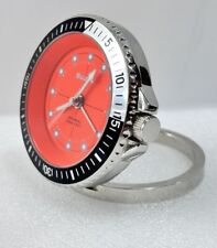 Montre-alarme de voyage Bulova horloge orange snorkel 666 design NEUVE inutilisée batterie neuve