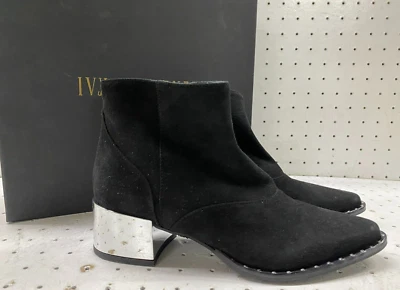 Ivy Kirzhner Cirque Negro Punta Punta Vestido Botines Metálicos EE. UU. 6.5 Foto 1 de 4