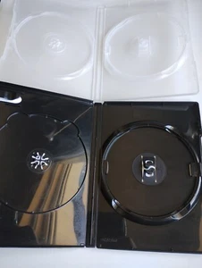 Lot divers boîtiers DVD 14mm/7mm transparent/noir/mixte supports de remplacement occasion - Photo 1/8