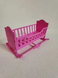 Barbie Dog Pet Pink Rocking Cradle for Dogs Puppies Bed Only 2014 Mattel 5.25" - Picture 1 of 13