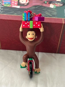 Weihnachtsschmuck Carlton Karten Neugieriger George Affe auf Einrad OH8997 - Bild 1 von 4
