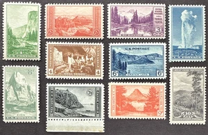 US 1934 Sc# 740-749 Complete Set of 10 MNH Stamps National Parks - Picture 1 of 2