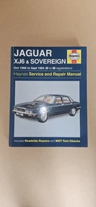 Jaguar XJ6 & Sovereign Oct 1986 To Sept 1994 Haynes Service And Repair Manual - Picture 1 of 2
