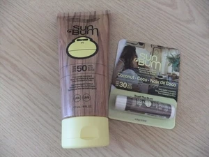 Sun Bum Original LSF 50 Feuchtigkeitsspendende Sonnenschutzlotion 177ml & LSF30 Lippenbalsam Neu - Bild 1 von 2