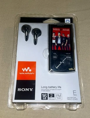 全新索尼 Walkman 16GB 便携式数字媒体播放器 FM 调谐器 NWZ-E345 全新带盒 NOS — 第 1/4 张图片
