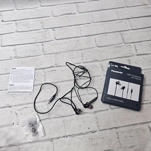 Panasonic USB-C Kabelgebundene Kopfhörer RP-TCM225 In-Ear Mikrofon Fernbedienung Bass Schwarz 1,2m - Bild 1 von 9