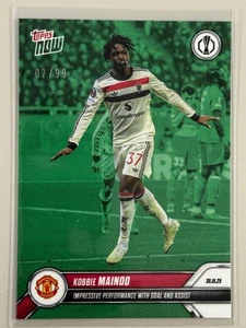 2025 Topps Now Kobbie Mainoo Manchester United 02/99 Green #018 - Bild 1 von 3