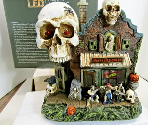 Pumpkin Hollow LED Halloween HAUNTED HOUSE Skull Lighted and Musical - Picture 1 of 11