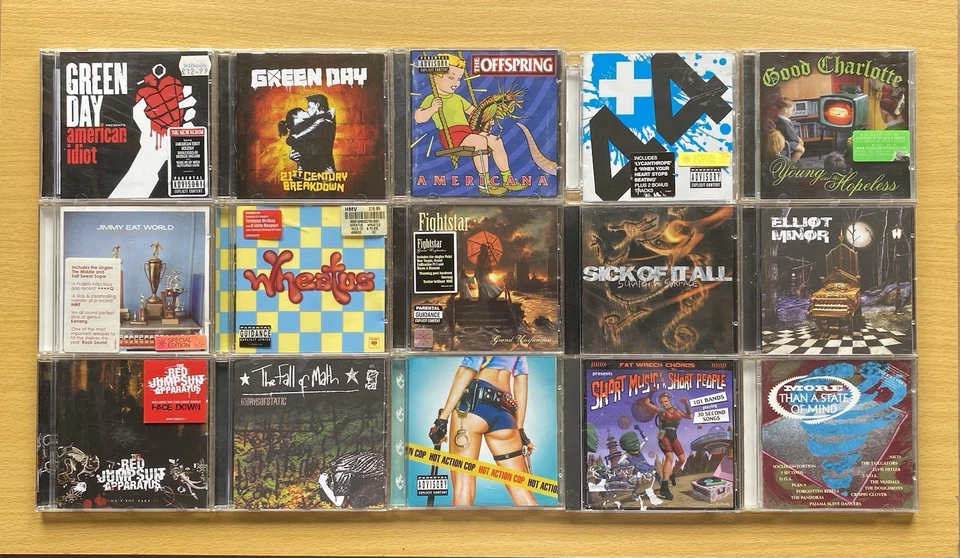 Punk Pop CD Job Lot - Green Day, Offspring, +44, Good Charlotte, Jimmy Eat World - Image 1 of 4