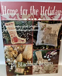 HOGAR PARA LAS VACACIONES ~ Folleto con patrón de punto de cruz de diseño Blackbird ~ Muestreadores - Imagen 1 de 3