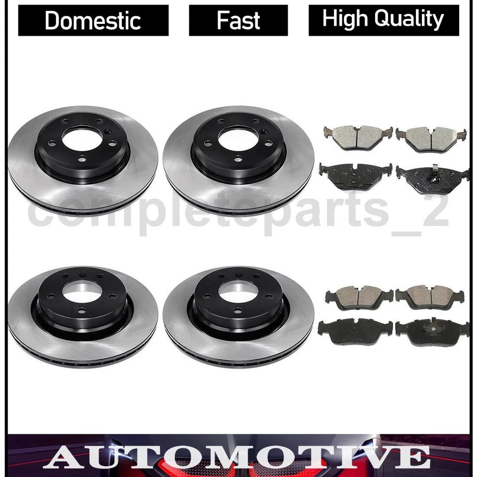 Juego de pastillas de freno de disco rotor de freno de disco para BMW 325i DuraGo 2001-2005 6 piezas Foto 1 de 4