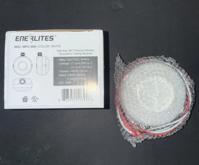 Enerlites MPC-50H High Bay PIR Fixture Mount Sensor - White - Image 1 of 3