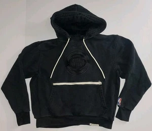 Felpa con cappuccio nera da viaggio pesante 2021-22 da uomo Detroit Pistons Team Issued Nike L - Foto 1 di 8