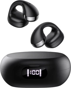 Open Ear Headphones Earbuds wireless - 5.4 Bluetooth Ear Buds with LED Digital - Picture 1 of 8