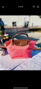 Longchamp Le Pliage S Klein Kurze Henkel Coral Korall Pink Rosa NEU - Bild 1 von 8