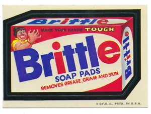 1973 Topps Wacky Packages 2nd Series 2 BRITTLE SOAP PADS white back nm o/c - Picture 1 of 1